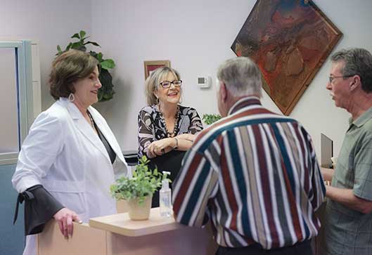 Palm Springs Office staff with patients.